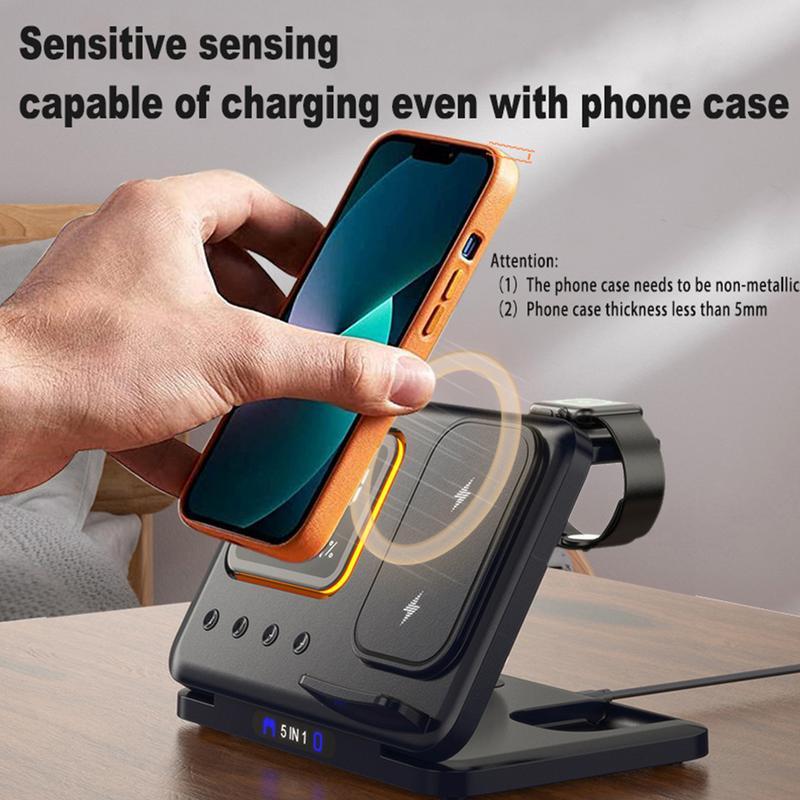 15W Wireless Chargers Stand  - 5 in 1 Docking Station