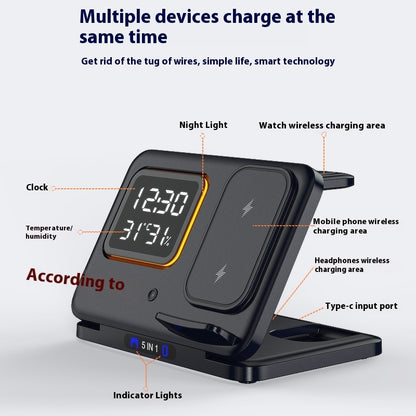 15W Wireless Chargers Stand  - 5 in 1 Docking Station